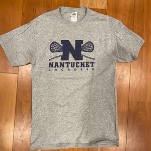Grey Nantucket Lacrosse T Shirt
